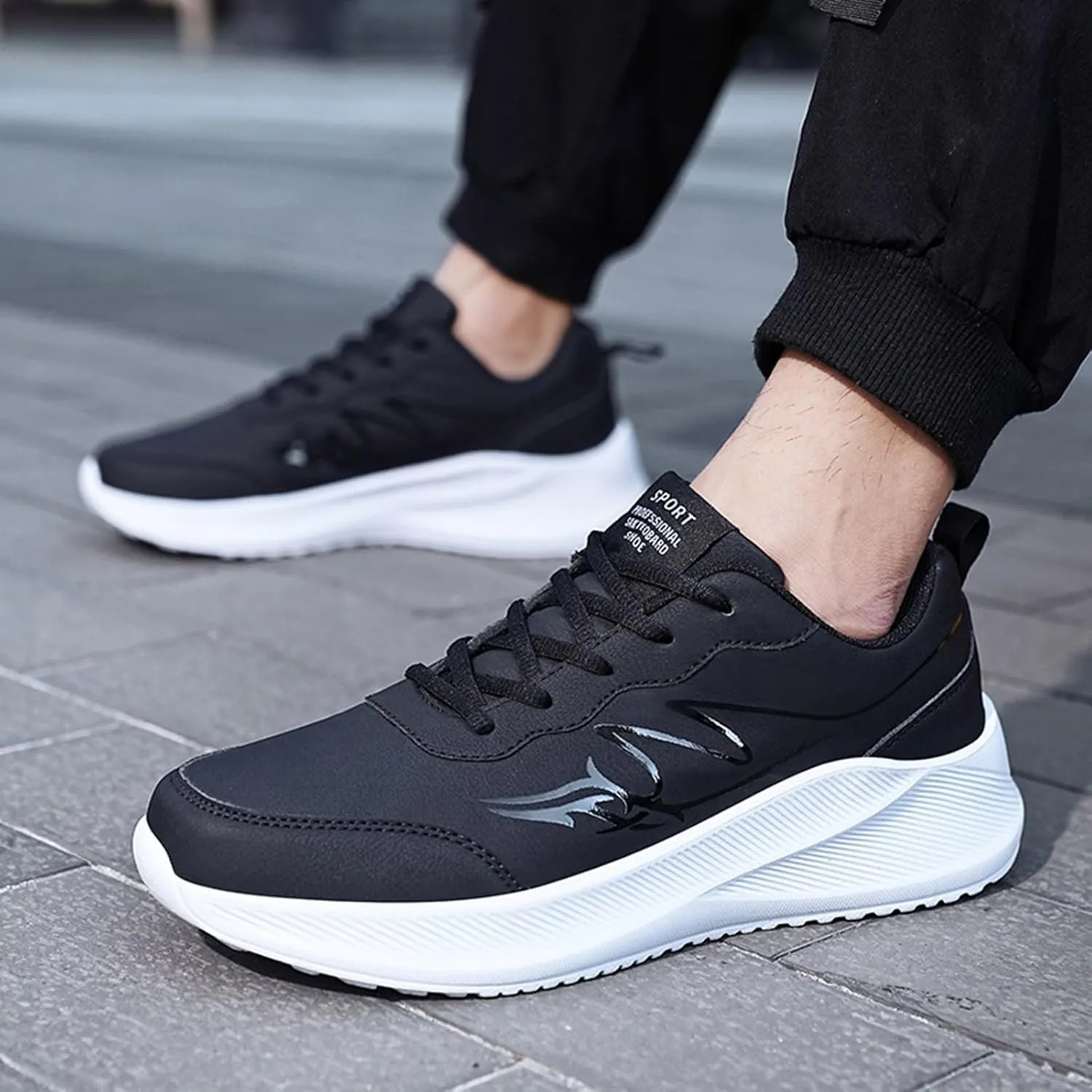 Fashion Orthopedic Sneakers for Men Breathable Casual Comfortable Walking Sneaker Lightweight Minimalist Shoes