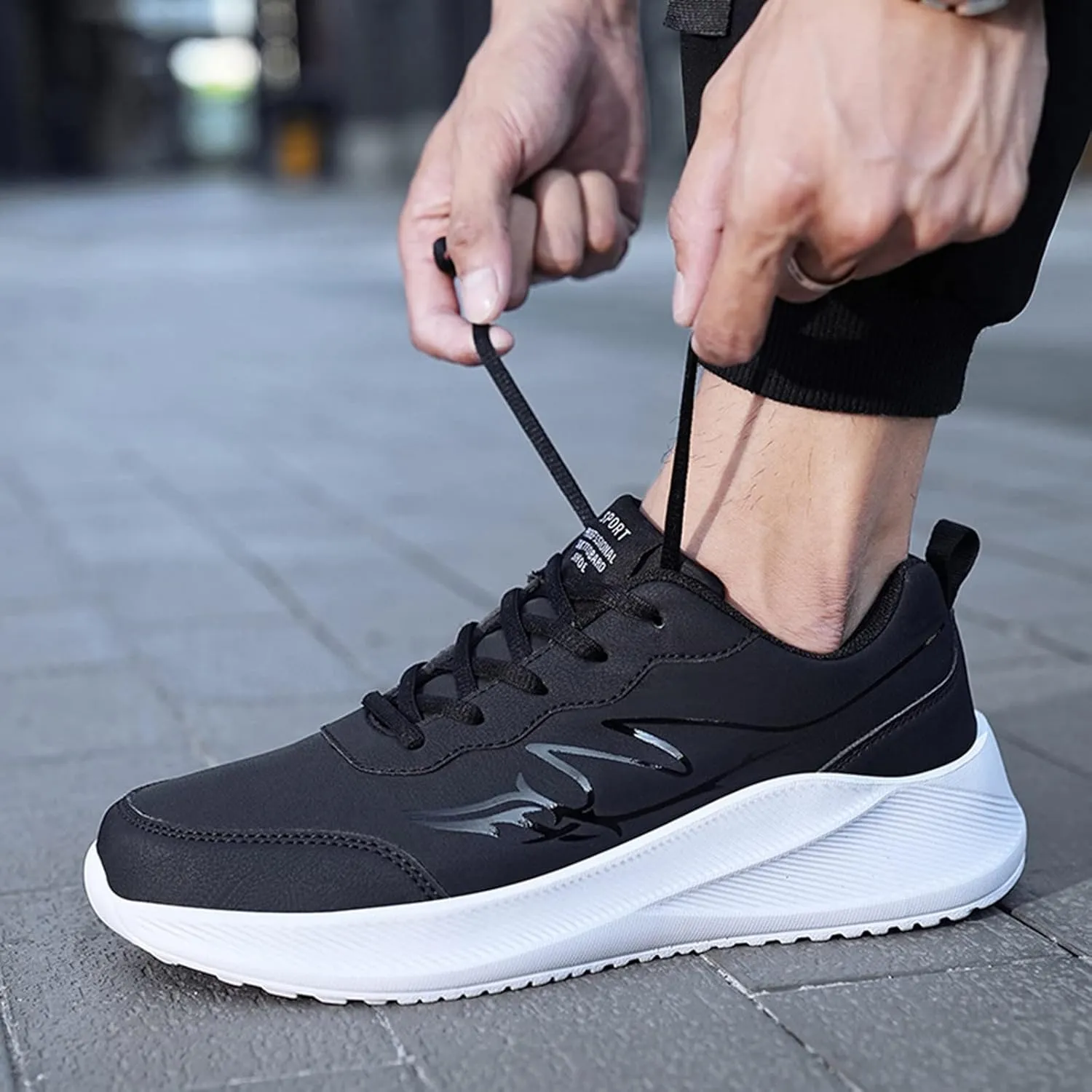 Fashion Orthopedic Sneakers for Men Breathable Casual Comfortable Walking Sneaker Lightweight Minimalist Shoes