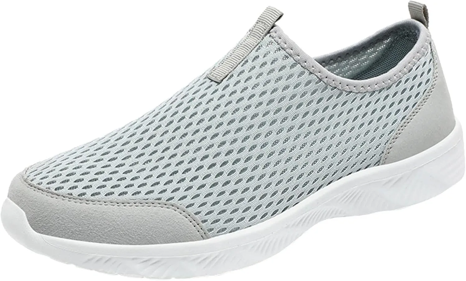 Fashion Sneaker Lace-Up Men Sports Shoes Fashionable Simple and Pure Color Mesh Hollowed Out Breathable Comfortable and