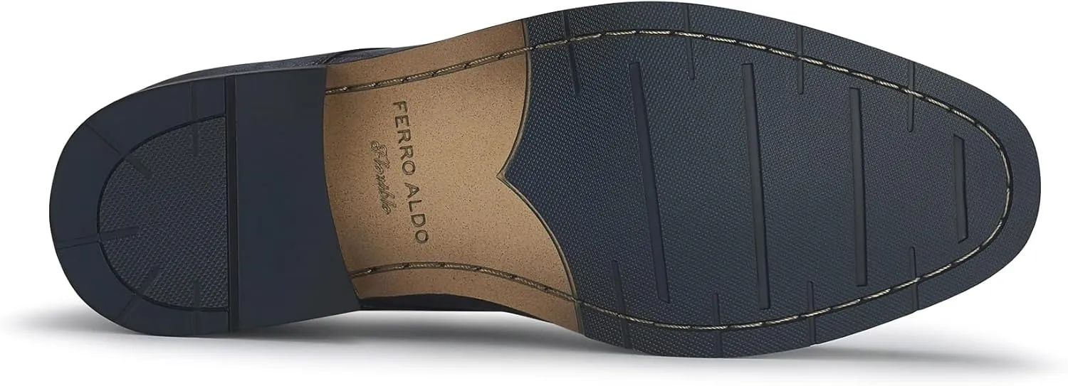 Ferro Aldo Men's Classic Round-Toe Fashion Derby Dress Shoes