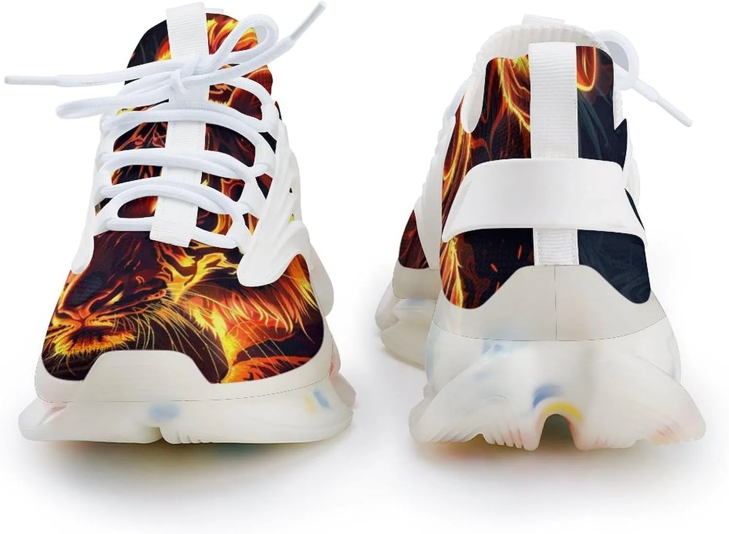 Flame Tiger Men's Running Shoes Lightweight Walking Shoe Breathable Sneaker