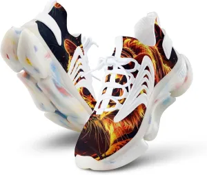 Flame Tiger Men's Running Shoes Lightweight Walking Shoe Breathable Sneaker