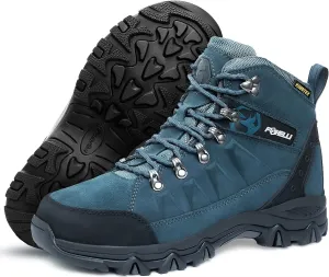Foxelli Womens Hiking Boots - Waterproof Lightweight & Breathable Suede Leather