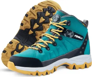 Foxelli Womens Hiking Boots - Waterproof Lightweight & Breathable Suede Leather