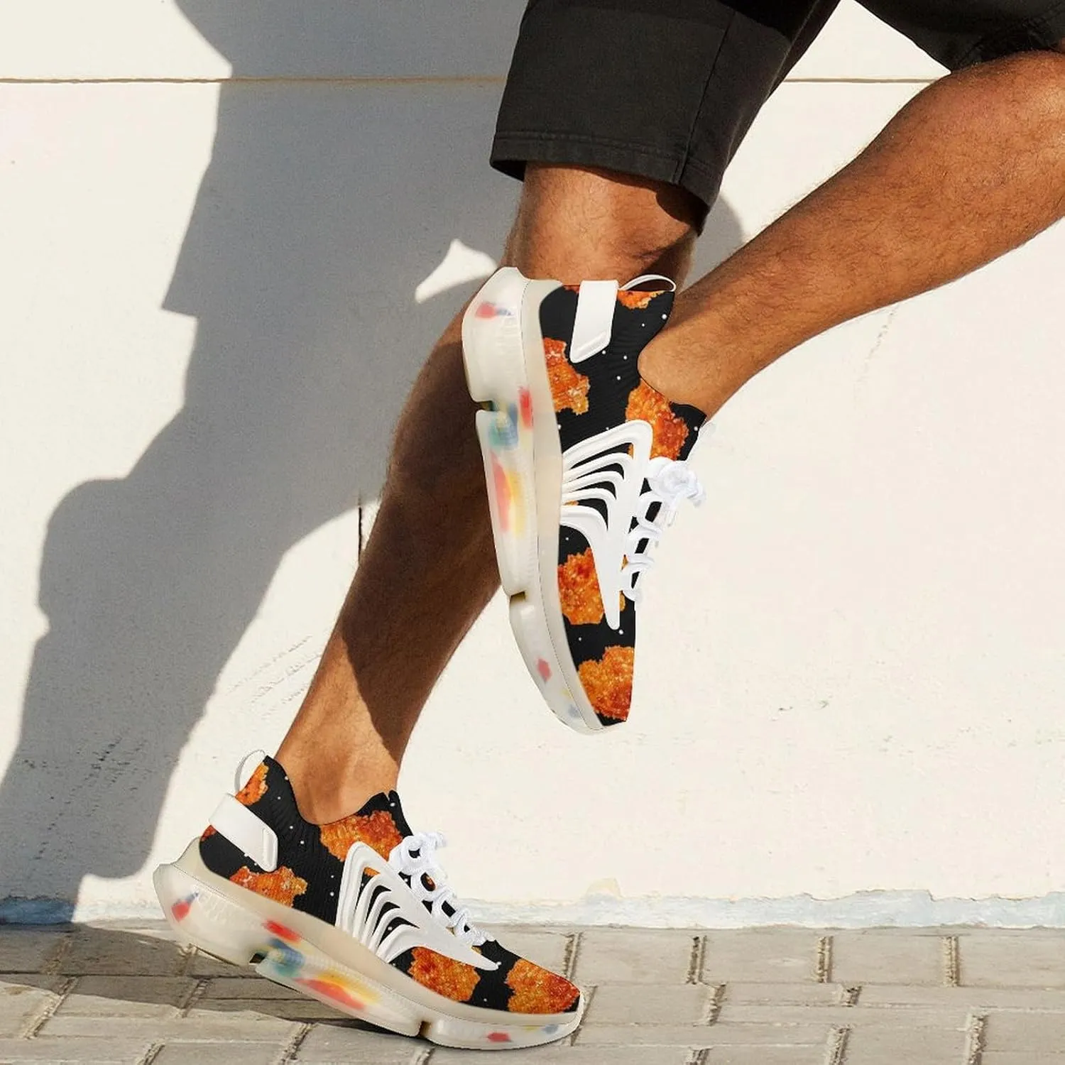 Fried Chicken Nuggets Men's Running Shoes Lightweight Walking Shoe Breathable Sneaker
