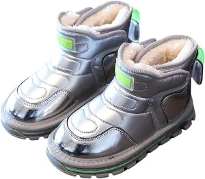 Girls Boots Kids Glitter Snow Boots Ankle Boots Baby Boys Girls Winter Warm Shoes Fleece Lined Snow Boots Toddler Shoes