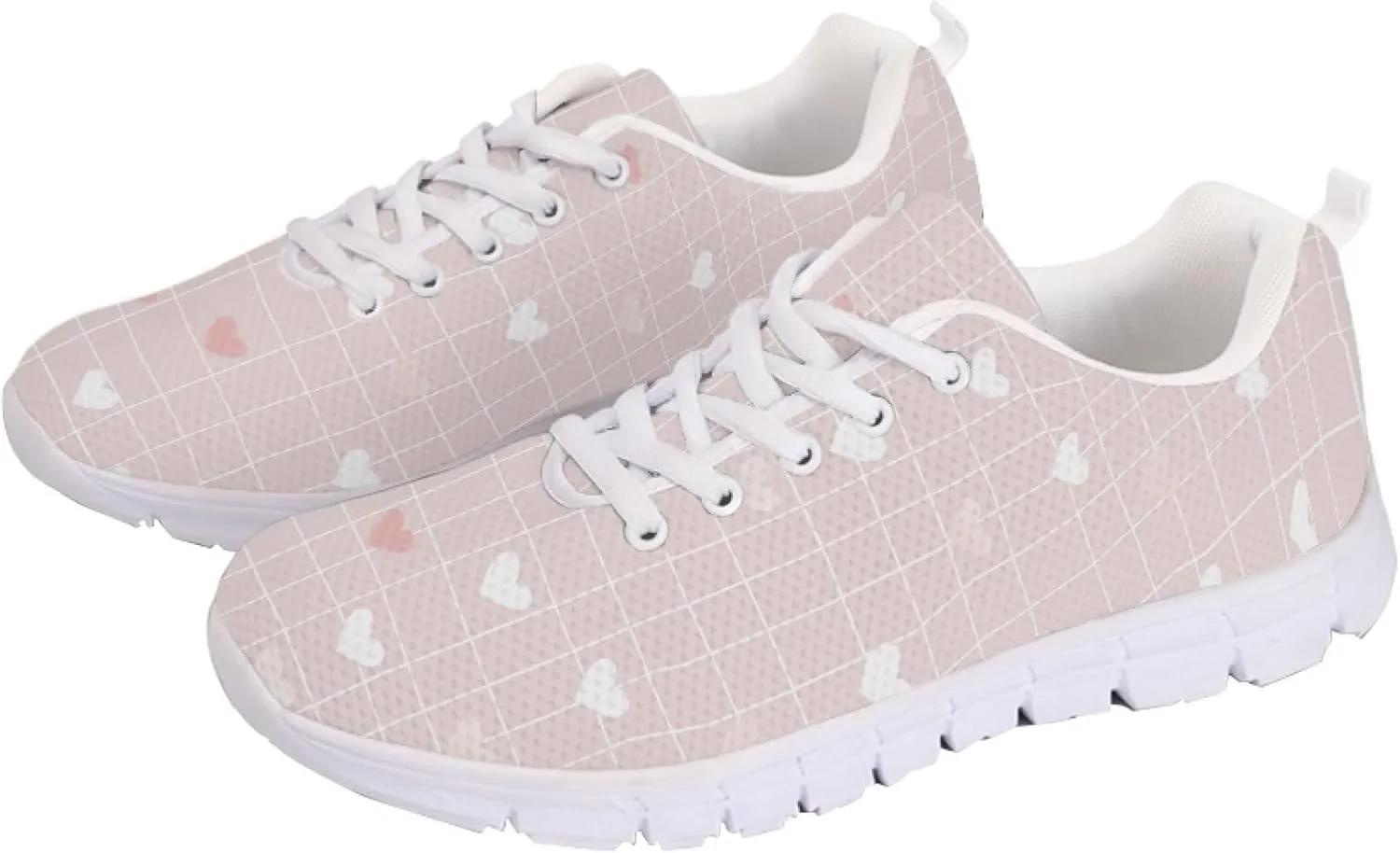 Girls Sports Trainer Running Shoes Womens Causal Travel Running Sneaker Walking Low Heel Lace up Breathable Flexible