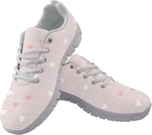 Girls Sports Trainer Running Shoes Womens Causal Travel Running Sneaker Walking Low Heel Lace up Breathable Flexible