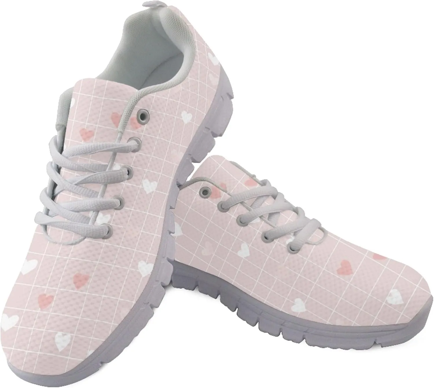 Girls Sports Trainer Running Shoes Womens Causal Travel Running Sneaker Walking Low Heel Lace up Breathable Flexible