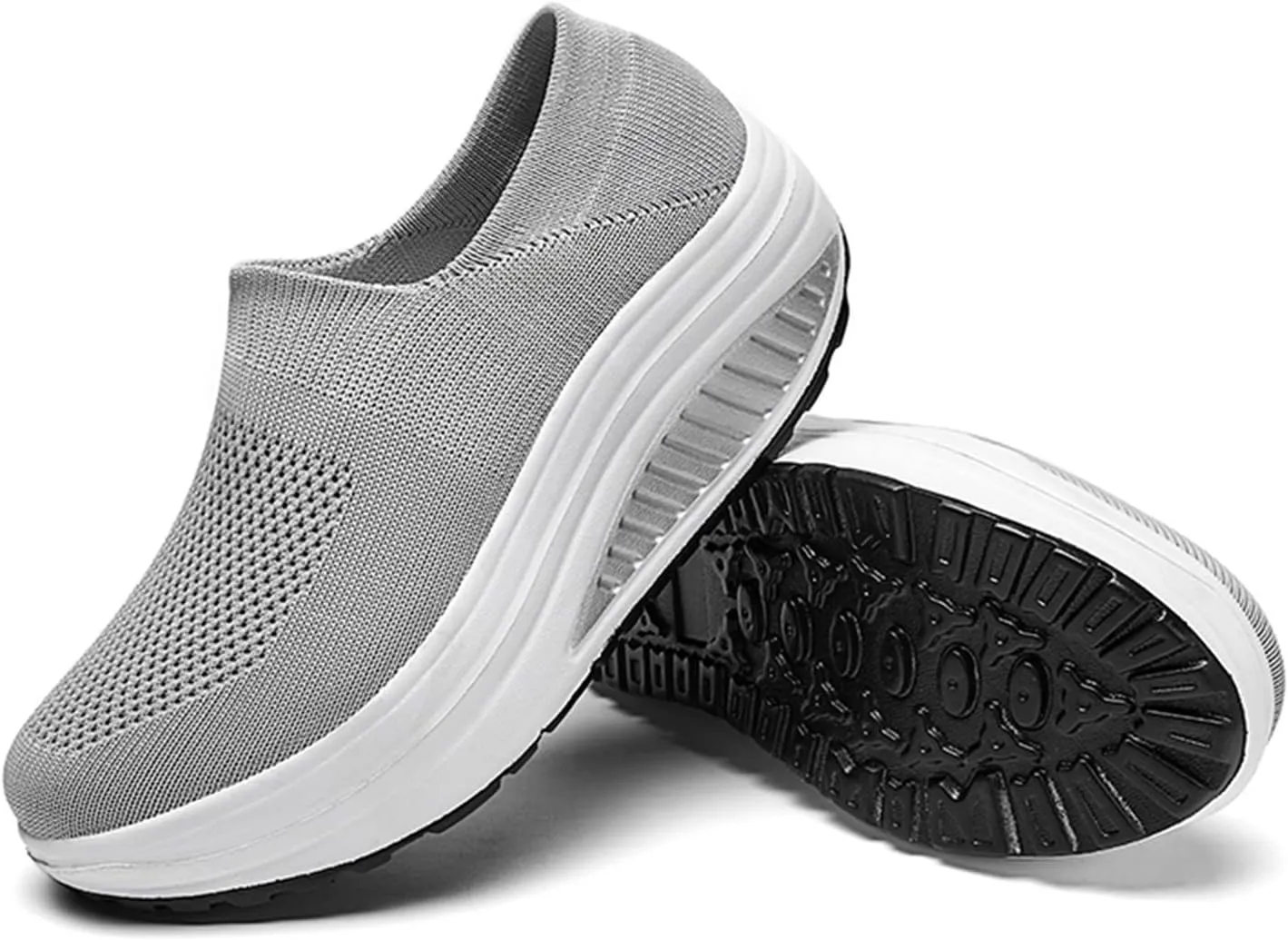 Gym Shoes for Women Weight Lifting Non Slip Work Shoes Women Size 11 Nurse Shoes for Women Comfortable Wide Women's Fashion Sneakers Lace-Up Woven Knit Upper Tenis OrtopéDicos De Mujer