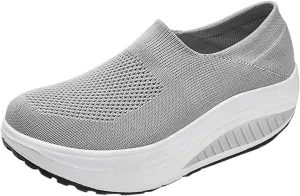Gym Shoes for Women Weight Lifting Non Slip Work Shoes Women Size 11 Nurse Shoes for Women Comfortable Wide Women's Fashion Sneakers Lace-Up Woven Knit Upper Tenis OrtopéDicos De Mujer