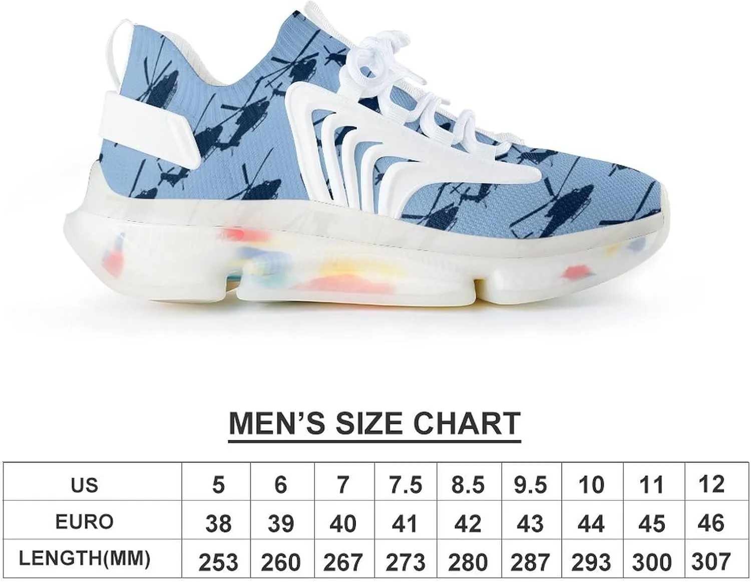 Helicopter Men's Running Shoes Lightweight Walking Shoe Breathable Sneaker