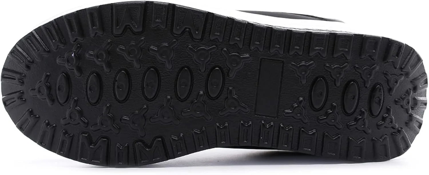 High Top Sneakers for Women Wide Width Walking Shoes for Women with Arch Support and Comfort Wide Nurses Tennis Shoes for Women Comfortable Non Slip All Black Womens Running Shoes Slip On Sneakers