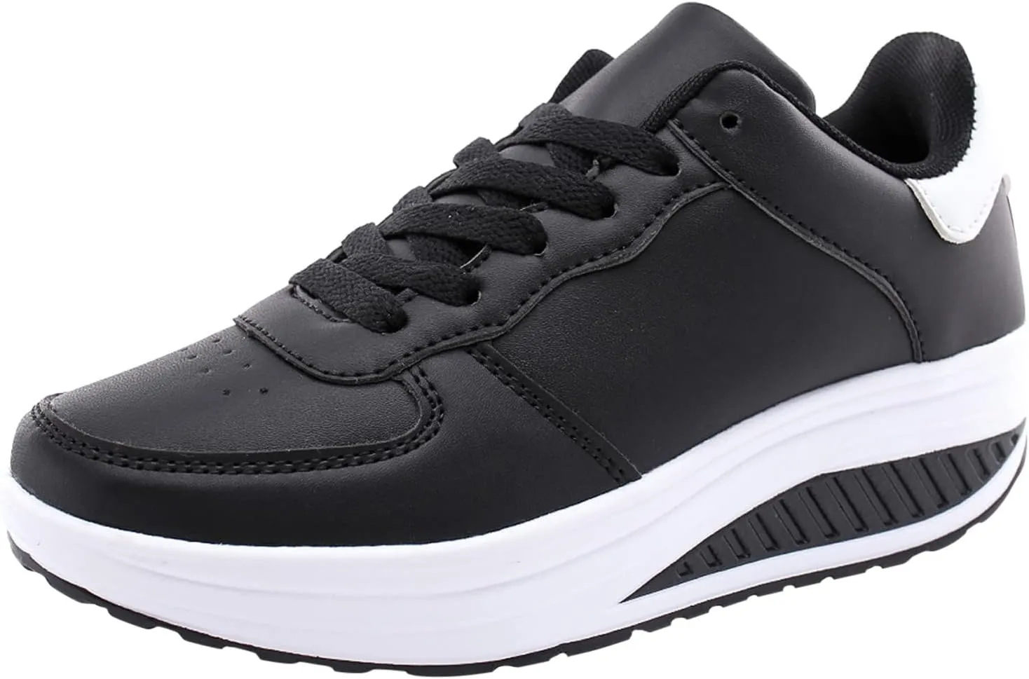 High Top Sneakers for Women Wide Width Walking Shoes for Women with Arch Support and Comfort Wide Nurses Tennis Shoes for Women Comfortable Non Slip All Black Womens Running Shoes Slip On Sneakers