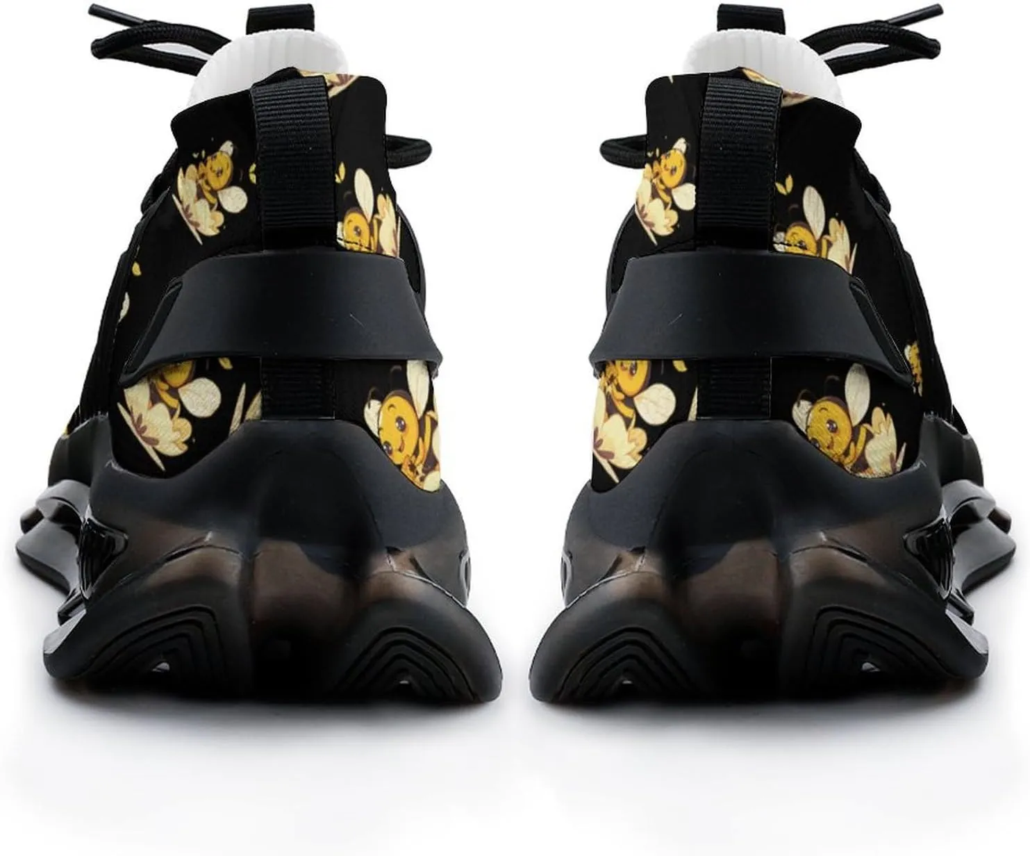 Honey Bee Flower Men's Running Shoes Lightweight Walking Shoe Breathable Sneaker