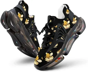 Honey Bee Flower Men's Running Shoes Lightweight Walking Shoe Breathable Sneaker