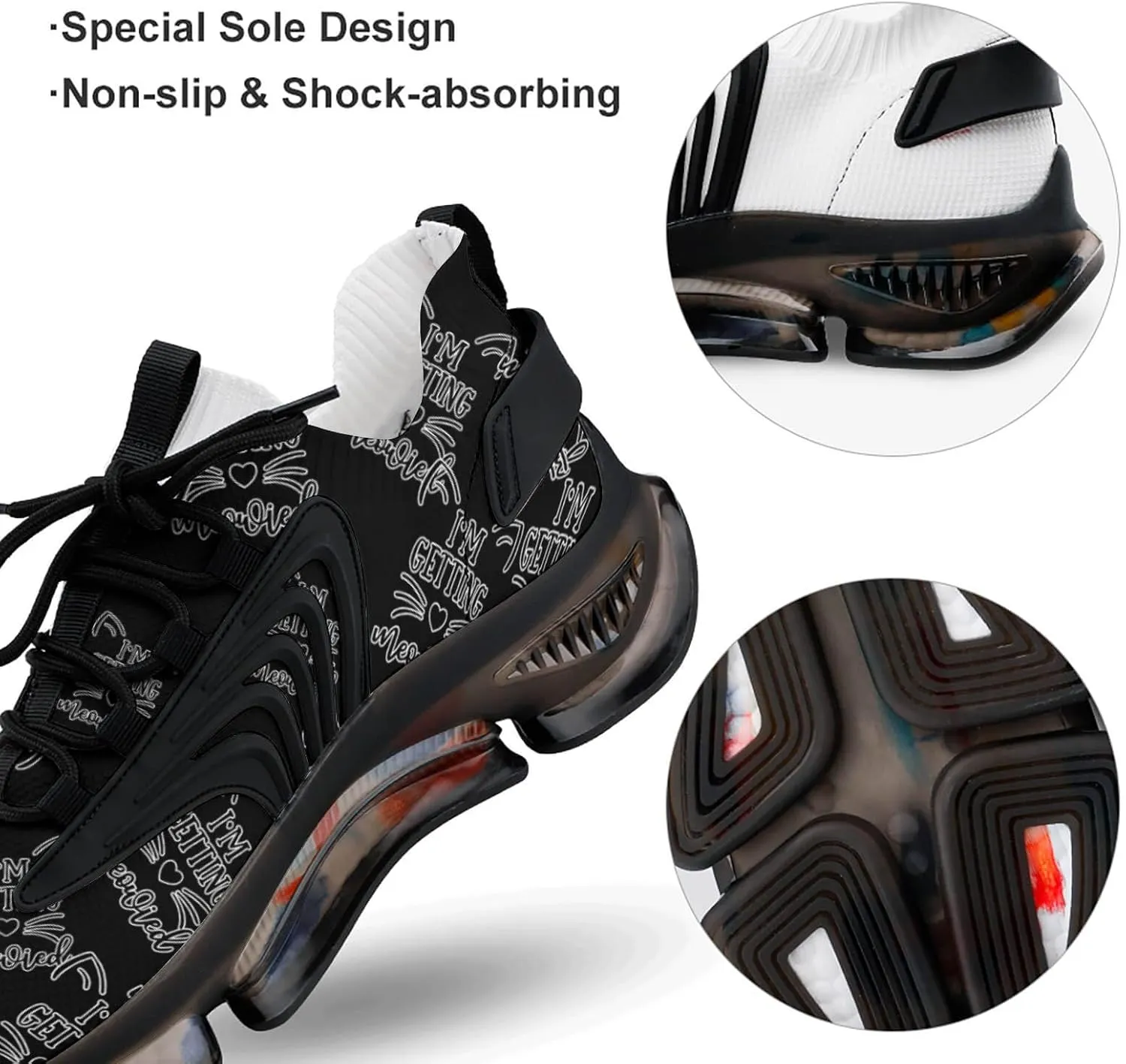 I'm Getting Meowied Men's Running Shoes Lightweight Walking Shoe Breathable Sneaker