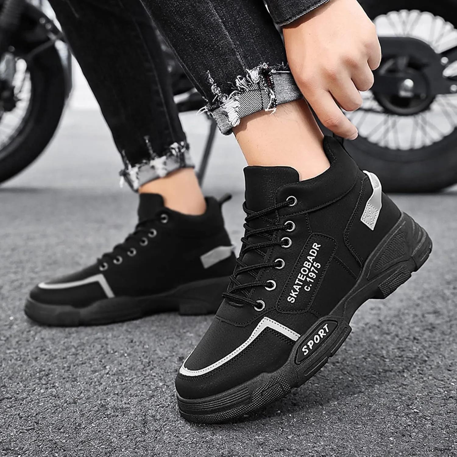 IWIHMIV Non Slip Shoes Mens Running Shoes Lightweight Breathable Running Shoes Comfortable Athletic Shoes for Men