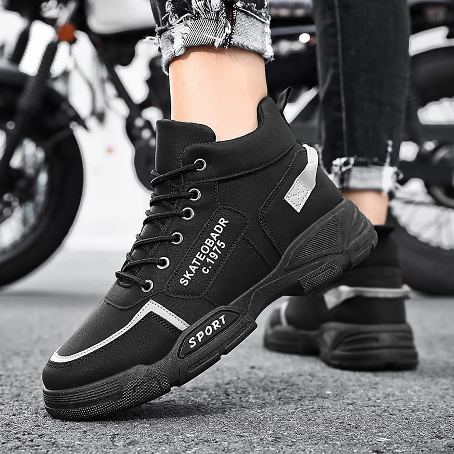 IWIHMIV Non Slip Shoes Mens Running Shoes Lightweight Breathable Running Shoes Comfortable Athletic Shoes for Men
