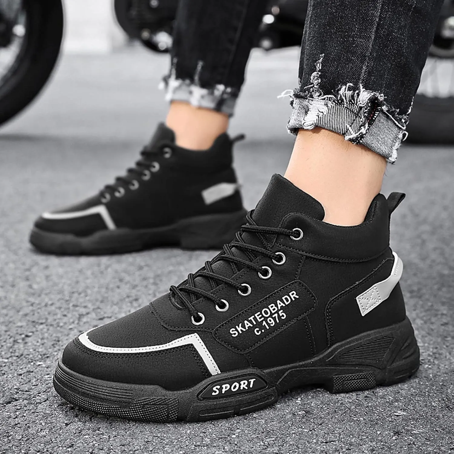 IWIHMIV Non Slip Shoes Mens Running Shoes Lightweight Breathable Running Shoes Comfortable Athletic Shoes for Men