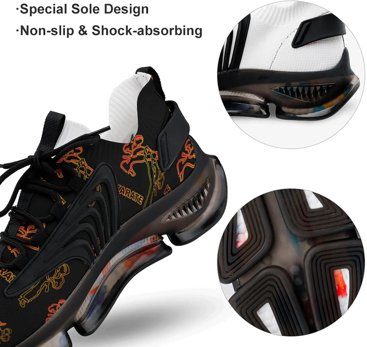 Karate Men's Running Shoes Lightweight Walking Shoe Breathable Sneaker