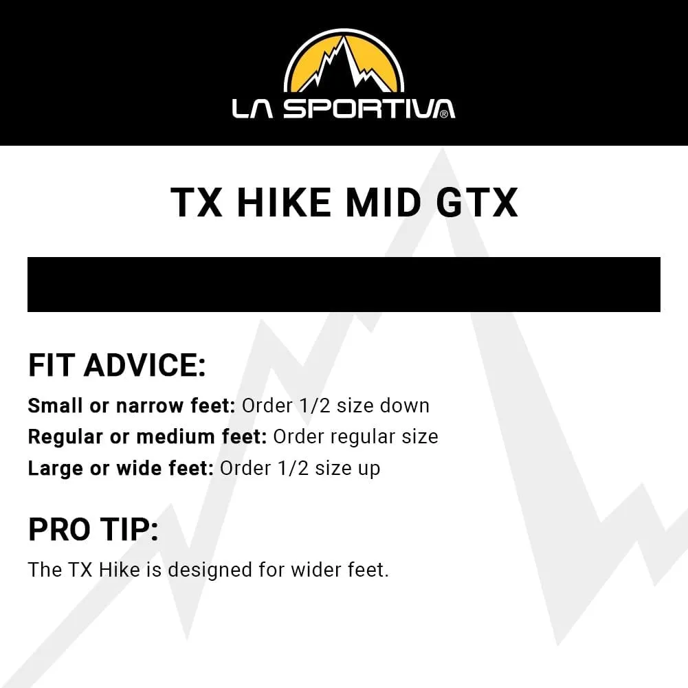 La Sportiva Mens TX Hike Mid Leather GTX Waterproof Hiking Boots