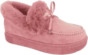 Ladmiple Booties For Women 2024 Winter Snow Boots Classic Fur Lined Slip On Ankle Boots Fashion Casual Warm Loafers Shoes