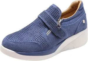 Ladmiple Shoes For Women Slip On Sneakers Running Shoes Non Slip Tennis Walking Sneakers Fashion Slip On Platform Shoes
