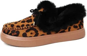 Ladmiple Winter Boots For Women Fashion High-top Snow Boots Slip on Warm Comfortable Outdoor Fur Lined Ankle Booties