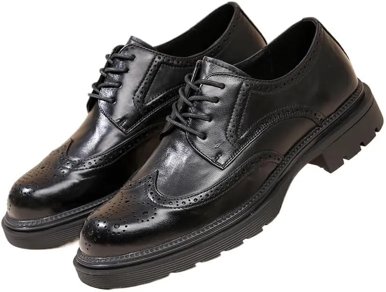 Leather Business Brogue Handmade Formal Oxfords Shoe for Men for Office Classic Business Party Shoes