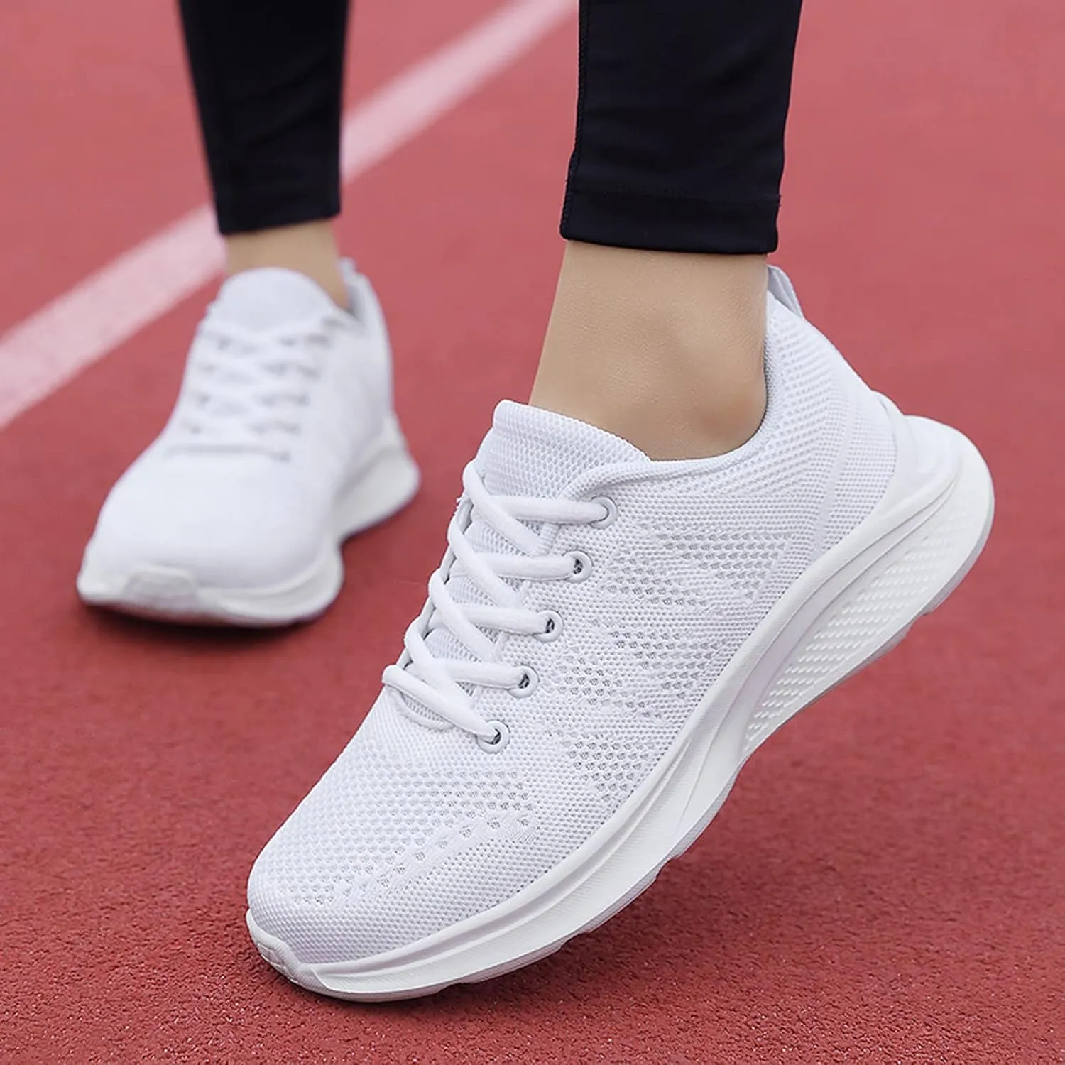 Lightweight Arch Support Sneakers for Men Breathable Elastic Fly Woven Mesh Sneaker Wide Walking Shoes for Men