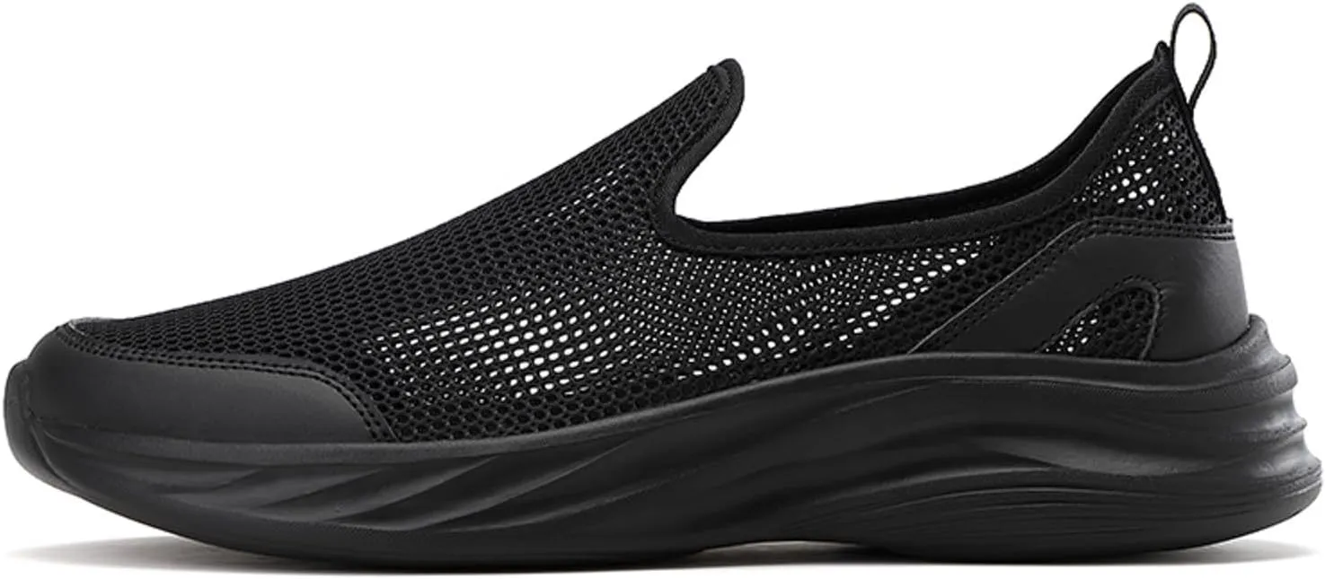 Lightweight Diabetic Shoes for Men Lightweight Breathable Walking Shoe Gym Tennis Soft Flat Soled Elderly Shoes