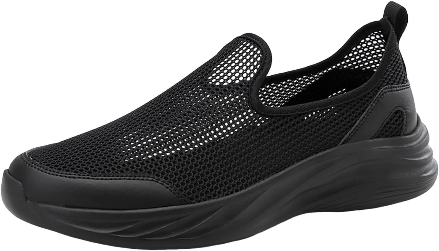 Lightweight Diabetic Shoes for Men Lightweight Breathable Walking Shoe Gym Tennis Soft Flat Soled Elderly Shoes