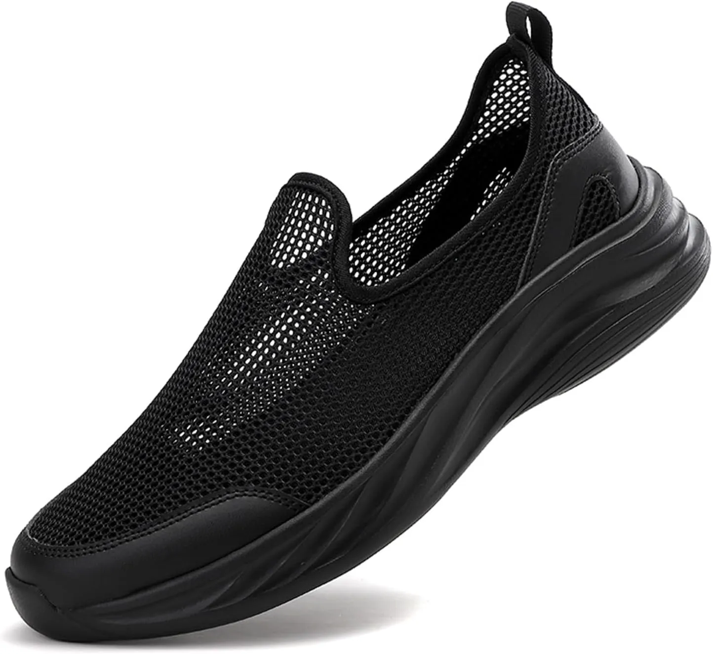 Lightweight Diabetic Shoes for Men Lightweight Breathable Walking Shoe Gym Tennis Soft Flat Soled Elderly Shoes