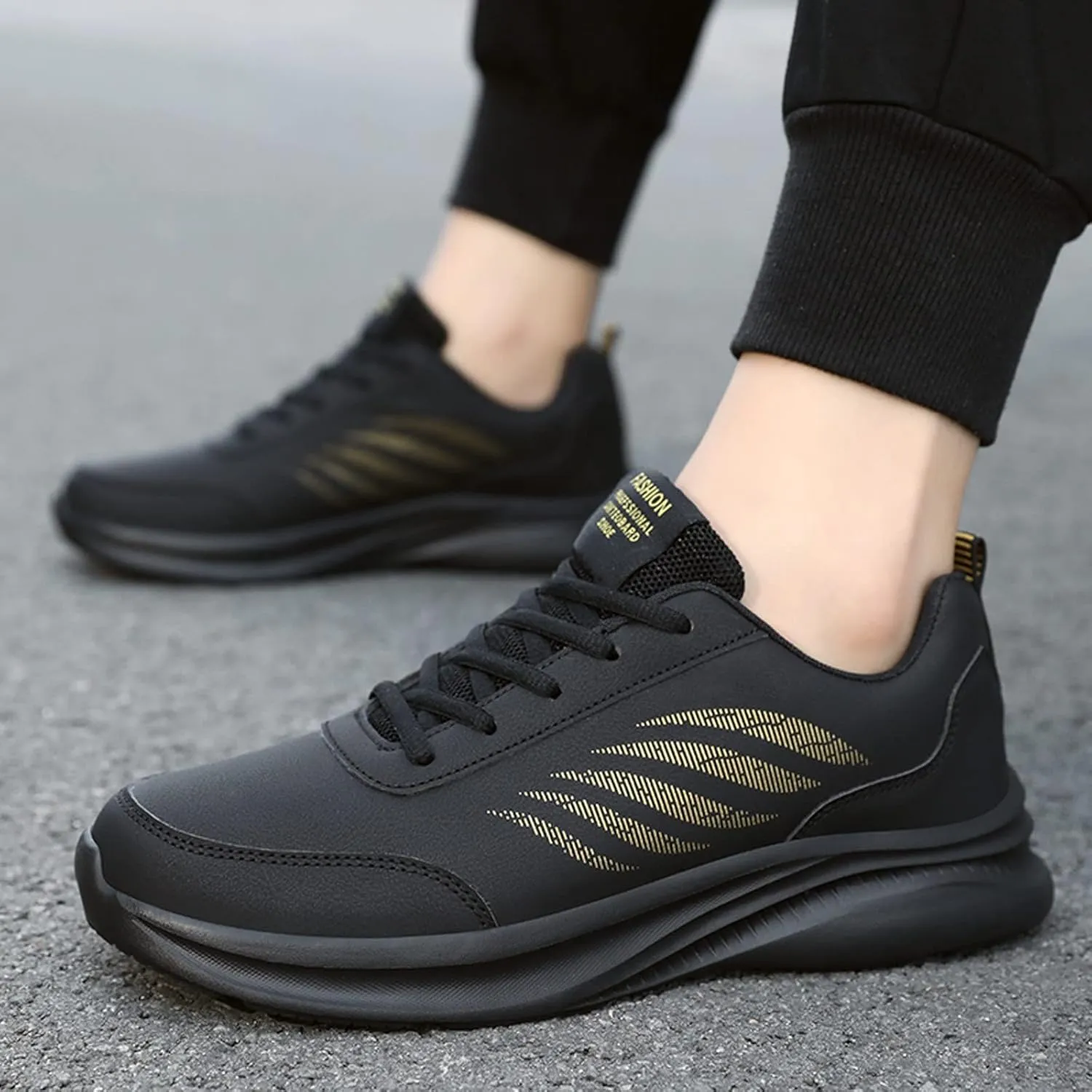 Lightweight Shoes Mens Shoes Casual Leather Laace Up Solid Color Casual Fashion Simple Running