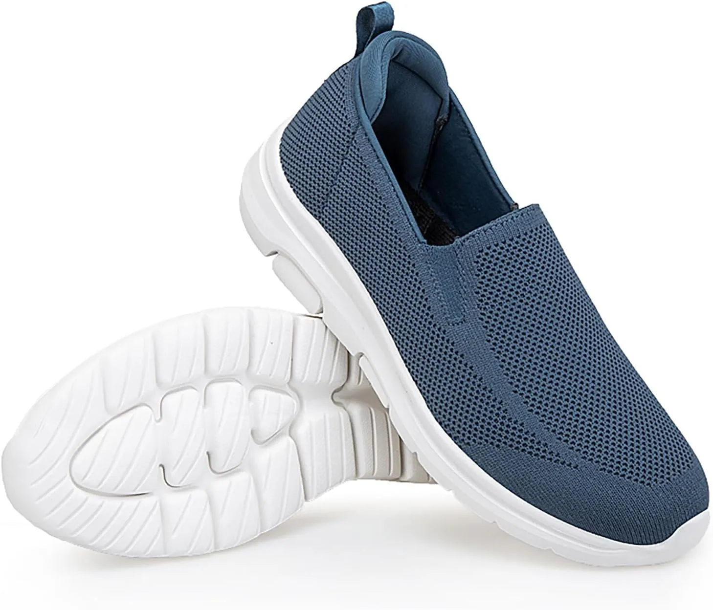 Lightweight Work Shoes for Men Lightweight Breathable Walking Shoe Gym Tennis Hook and Loop Orthopedic Sneakers