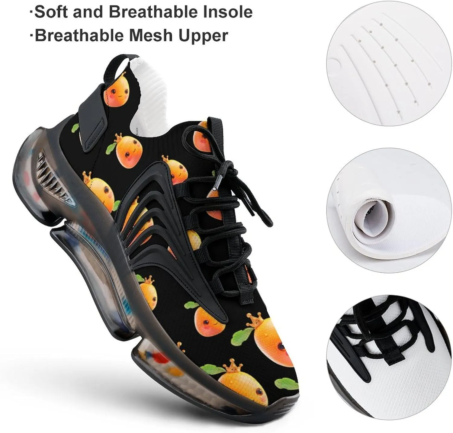 Mango Queen Men's Running Shoes Lightweight Walking Shoe Breathable Sneaker