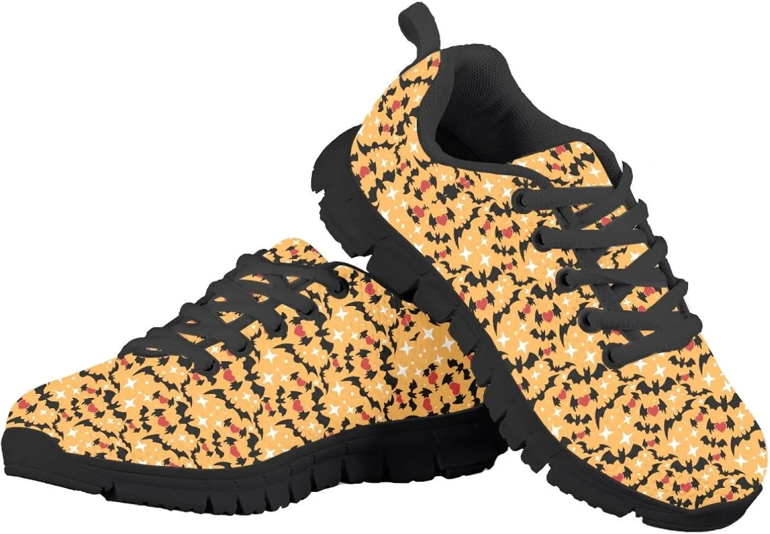 MARSVOVO Boys Girls Walking Shoes Non Slip Flexible Athletic Lightweight Breathable Printed Sneakers for Kids Black White Sole Most Comfortable Classic Casual Fashion Sports Kids Running Shoes