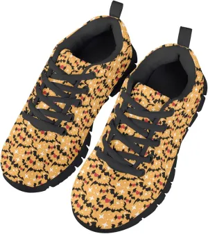 MARSVOVO Boys Girls Walking Shoes Non Slip Flexible Athletic Lightweight Breathable Printed Sneakers for Kids Black White Sole Most Comfortable Classic Casual Fashion Sports Kids Running Shoes