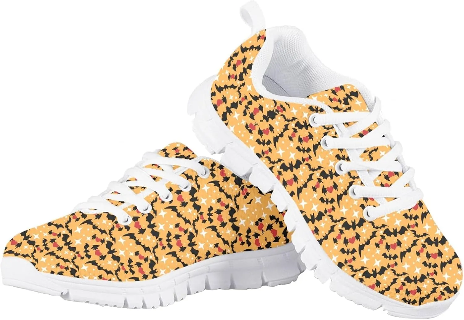 MARSVOVO Boys Girls Walking Shoes Non Slip Flexible Athletic Lightweight Breathable Printed Sneakers for Kids Black White Sole Most Comfortable Classic Casual Fashion Sports Kids Running Shoes