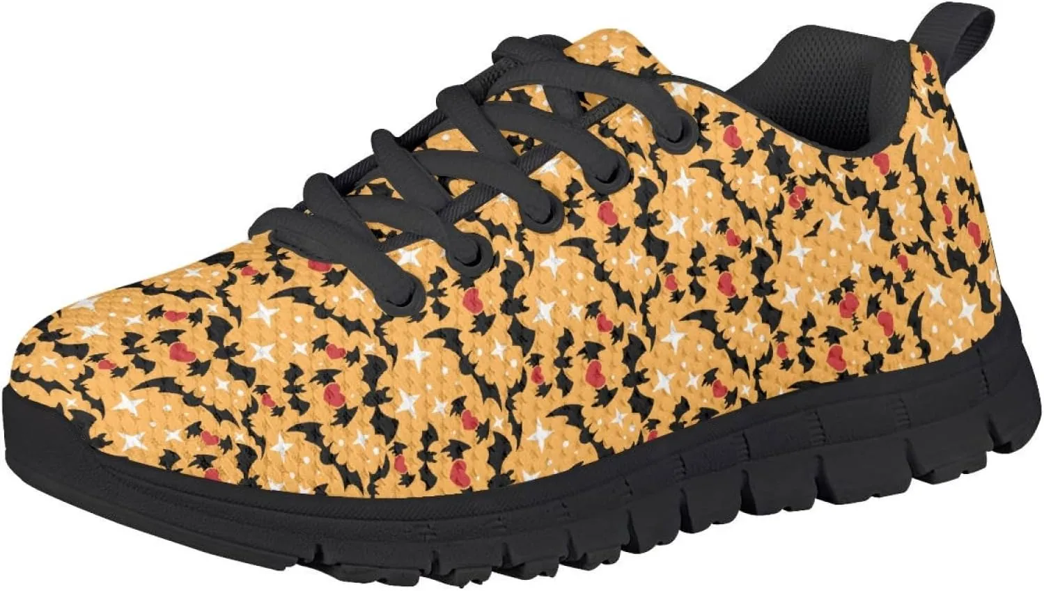 MARSVOVO Boys Girls Walking Shoes Non Slip Flexible Athletic Lightweight Breathable Printed Sneakers for Kids Black White Sole Most Comfortable Classic Casual Fashion Sports Kids Running Shoes