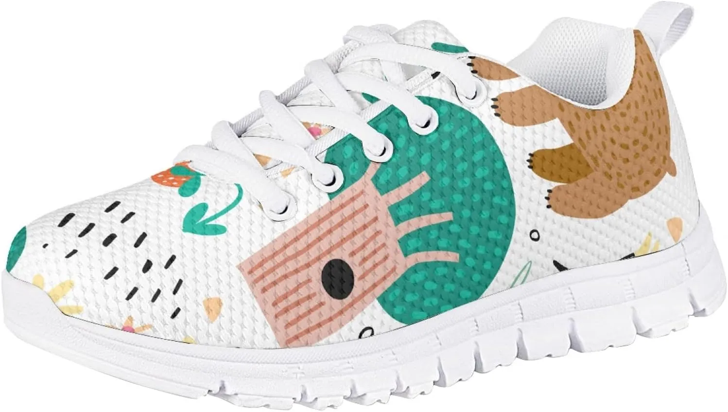 MARSVOVO School Shoes for Boys Girls Lace-up Lightweight Breathable Athletic Flexible Walking Shoes for Kids Most Comfortable Casual Classic Fashion Playing Sports Shoes