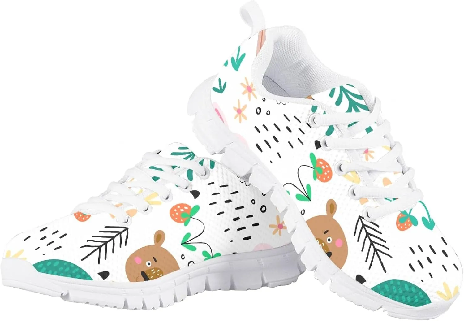 MARSVOVO School Shoes for Boys Girls Lace-up Lightweight Breathable Athletic Flexible Walking Shoes for Kids Most Comfortable Casual Classic Fashion Playing Sports Shoes