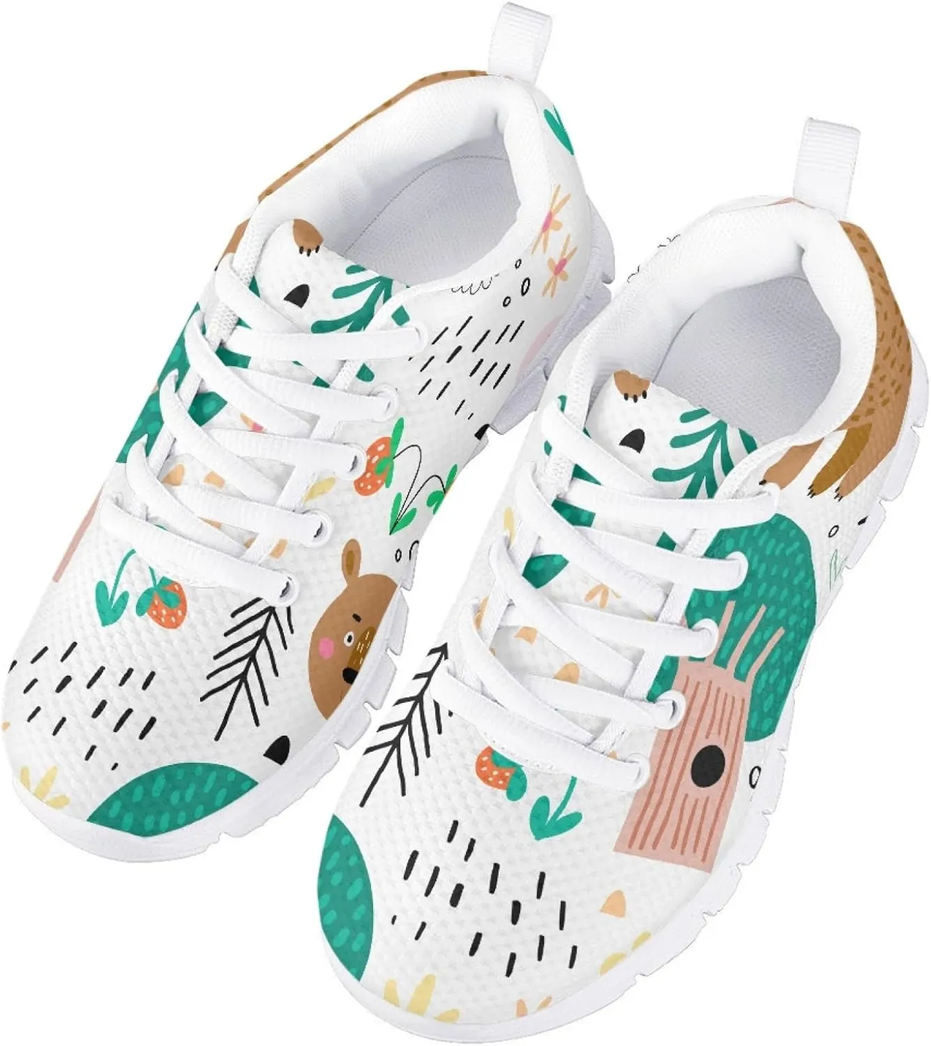 MARSVOVO School Shoes for Boys Girls Lace-up Lightweight Breathable Athletic Flexible Walking Shoes for Kids Most Comfortable Casual Classic Fashion Playing Sports Shoes