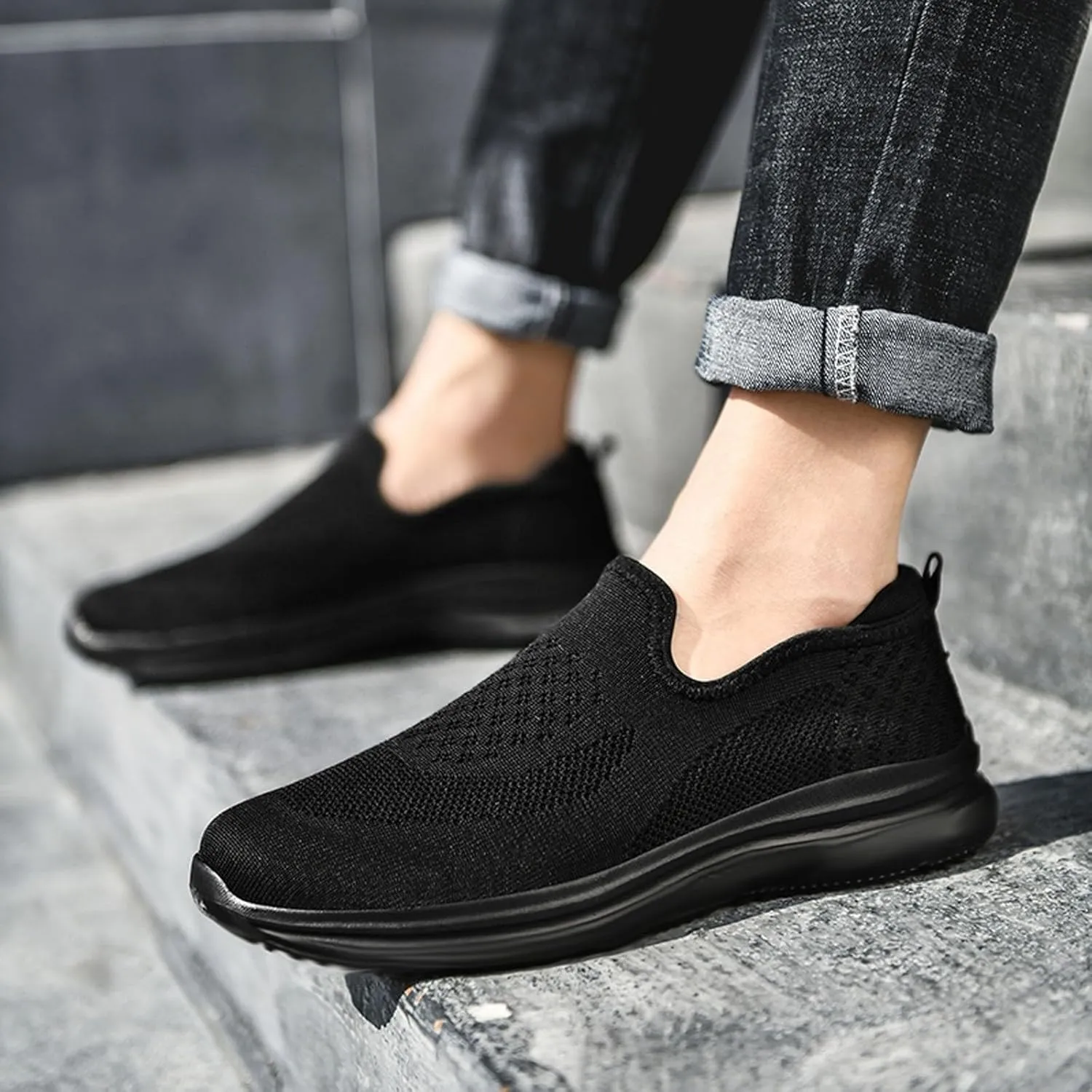 Memory Foam Versatile Shoes for Men Lightweight Breathable Walking Shoe Gym Tennis Lightweight Minimalist Shoes