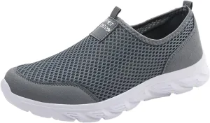 Men Breathable Mesh Walking Shoes Summer Lightweight Comfortable Casual Slip on Shoe Non Slip Mens Running Sneakers Men's Comfort All Day Sole Summer Athletic Sneaker