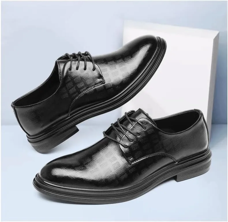 Men Classic Patent Leather Shoes Fashion Breathable Prom Business for Men's Outdoor Activities