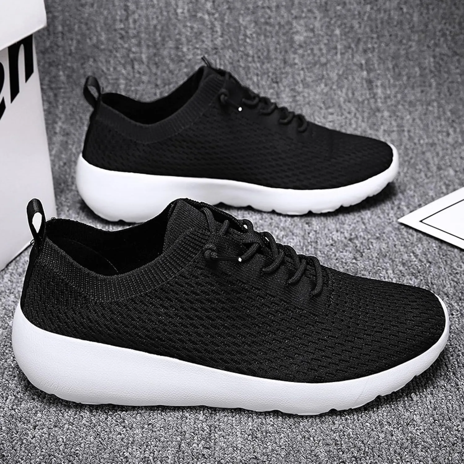 Men Sports Shoes Fashion New Pattern Simple Solid Color Couple Comfortable Soft Sole Mesh No Show Sneaker Socks Men