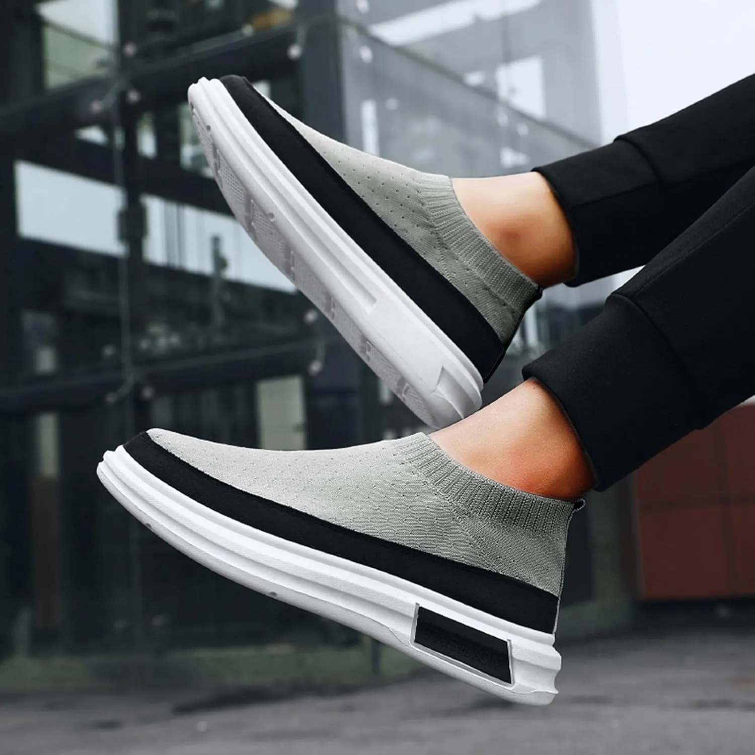 Men Thick Sole Breathable Casual Shoes Breathable Non Slip Cloth Single Casual Fashion Men Shoes