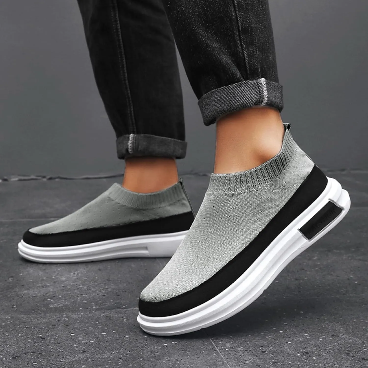 Men Thick Sole Breathable Casual Shoes Breathable Non Slip Cloth Single Casual Fashion Men Shoes